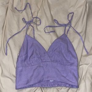Abercrombie And Fitch Purple Tie-Strap Cami